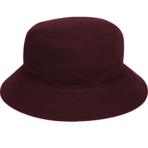 Big Size (61-64cm) Maroon Bucket Hat (Plain w/ Adjustable Sweatband)